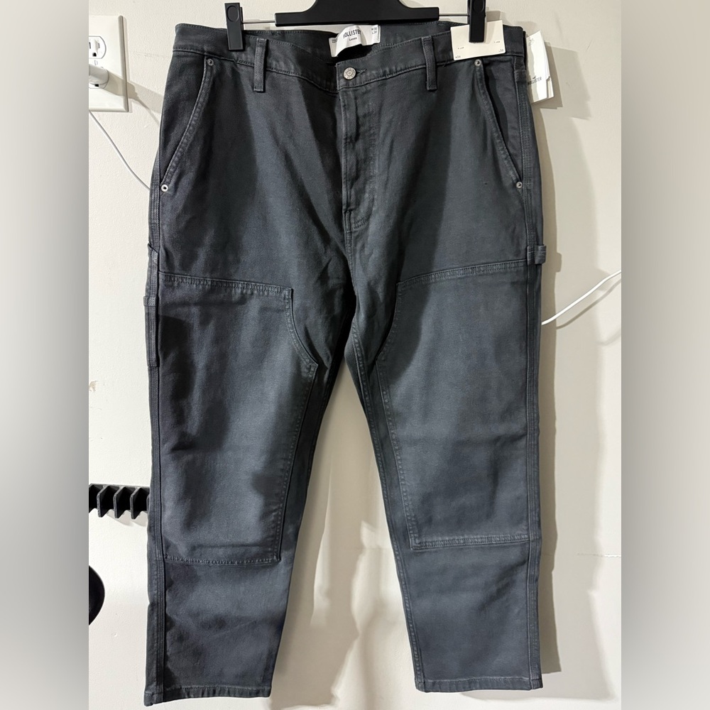 Hollister Men’s Carpenter Flex Black Denim Jeans, Sz 38x30, NWT